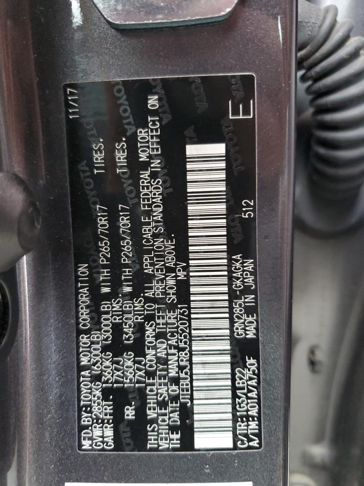 JTEBU5JR8J5520731 2018 Toyota 4Runner Sr5/Sr5 Premium