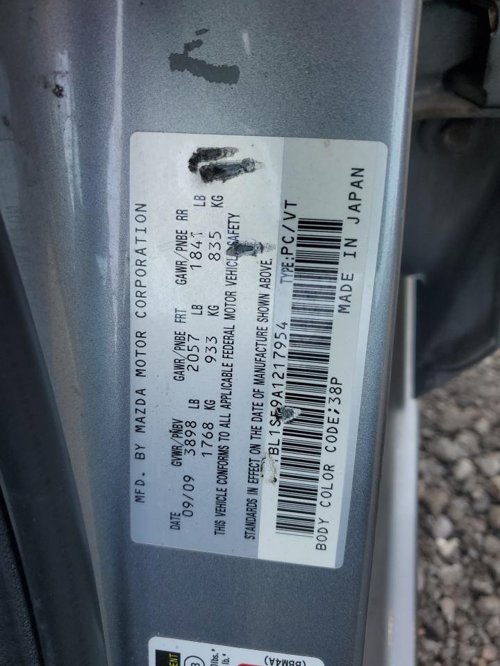 JM1BL1SF9A1217954 2010 Mazda 3 I