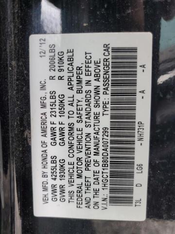 1HGCT1B80DA007299 2013 Honda Accord Exl