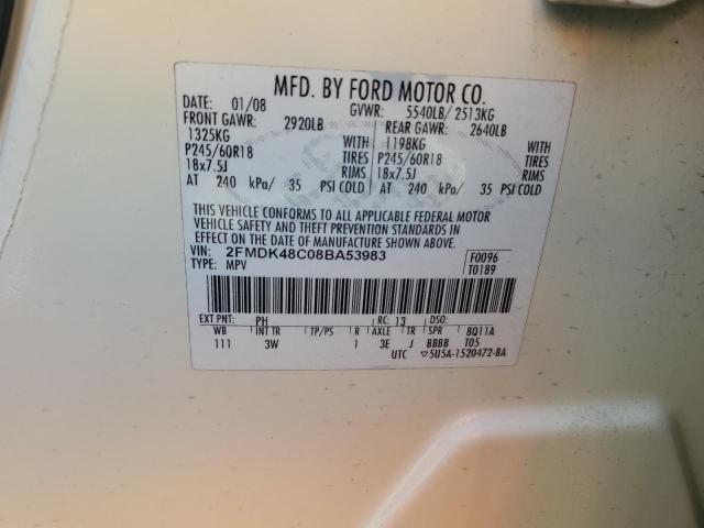 2FMDK48C08BA53983 2008 Ford Edge Sel