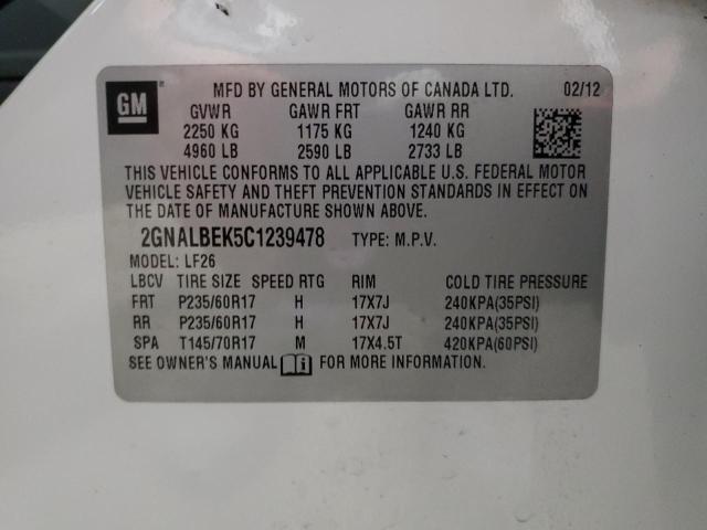 2012 Chevrolet Equinox Ls VIN: 2GNALBEK5C1239478 Lot: 58421344