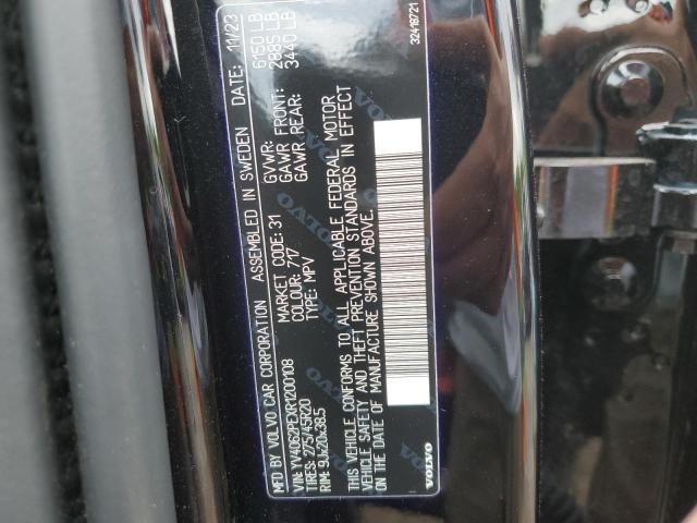 2024 Volvo Xc90 Plus VIN: YV4062PEXR1200108 Lot: 58689874