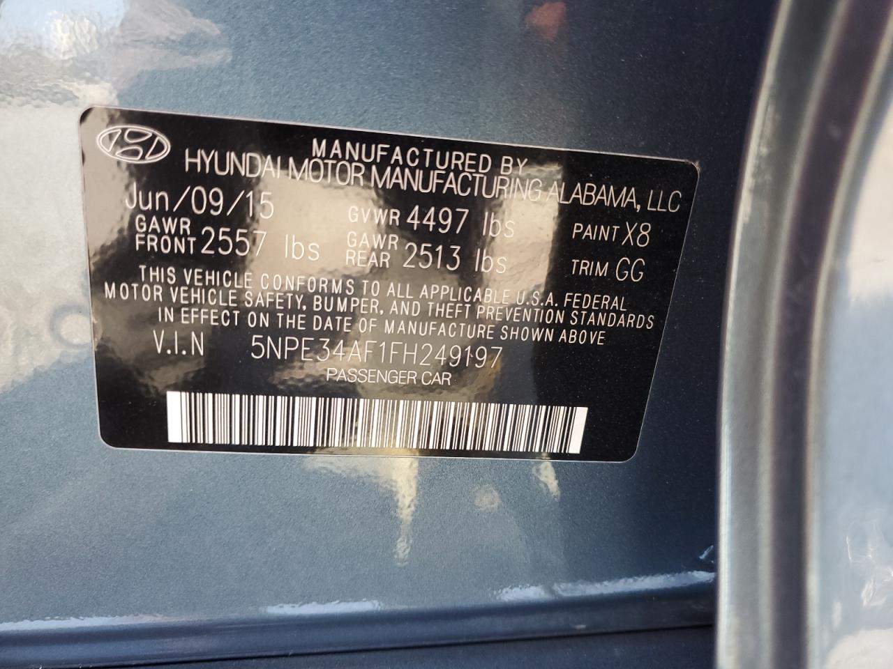 5NPE34AF1FH249197 2015 Hyundai Sonata Sport