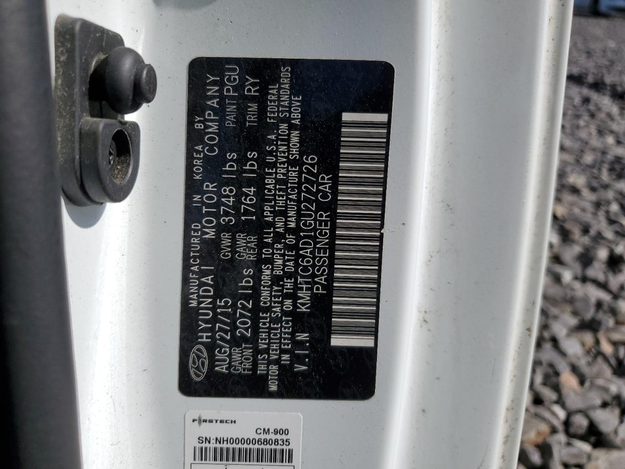 KMHTC6AD1GU272726 2016 Hyundai Veloster