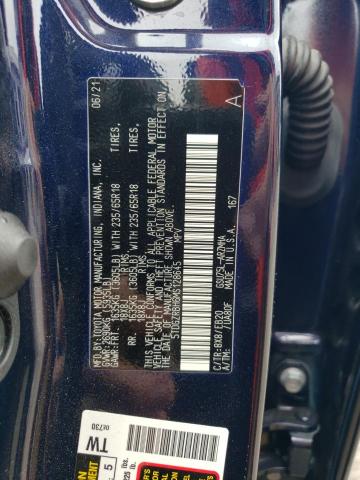 2021 Toyota Highlander Xle VIN: 5TDGZRBH6MS128645 Lot: 57634854