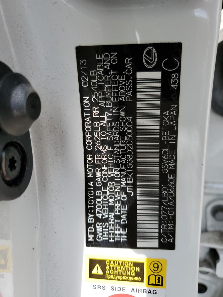 JTHBK1GG8D2050004 2013 Lexus Es 350