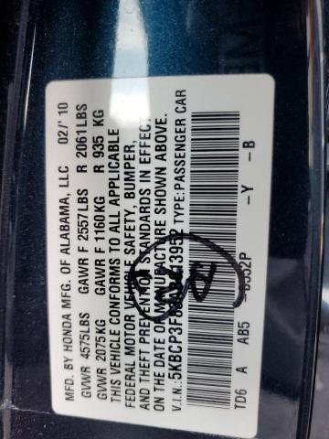 2010 Honda Accord Exl VIN: 5KBCP3F83AB013952 Lot: 58887944