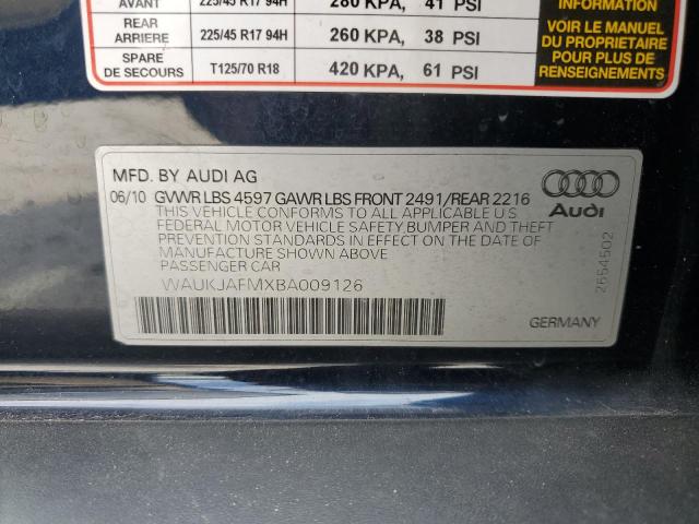 2011 Audi A3 Premium Plus VIN: WAUKJAFMXBA009126 Lot: 58317634