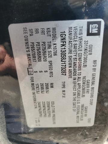 2008 Chevrolet Tahoe K1500 VIN: 1GNFK13058J173287 Lot: 57691034