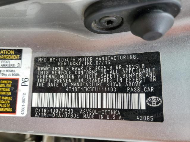 VIN 4T1BF1FK5FU114403 2015 Toyota Camry, LE no.13