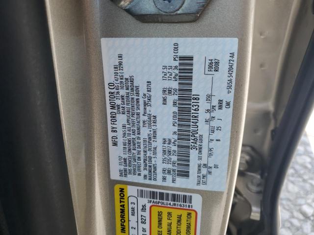 VIN 3FA6P0LU4JR163181 2018 Ford Fusion, Se Hybrid no.12