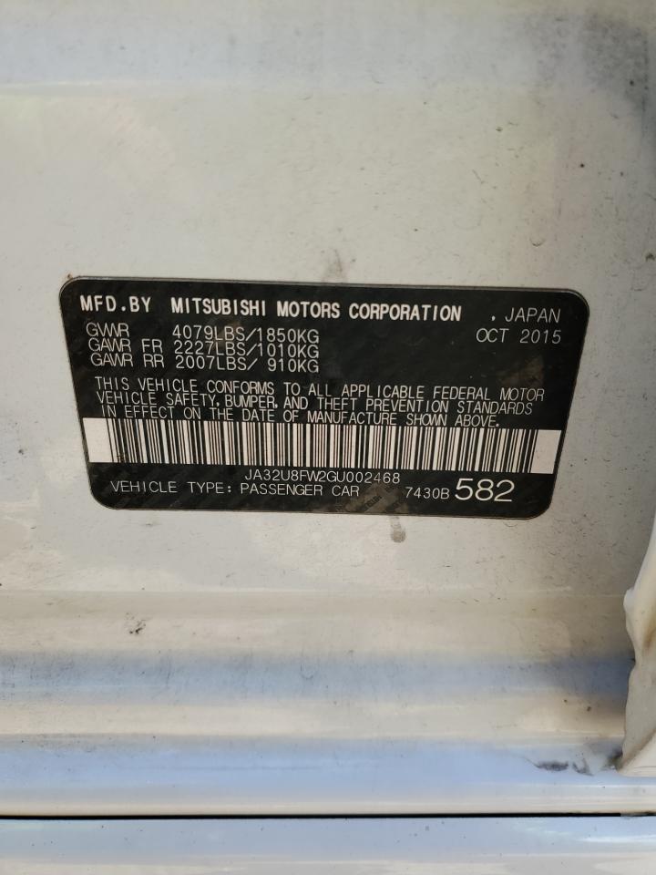 JA32U8FW2GU002468 2016 Mitsubishi Lancer Gt