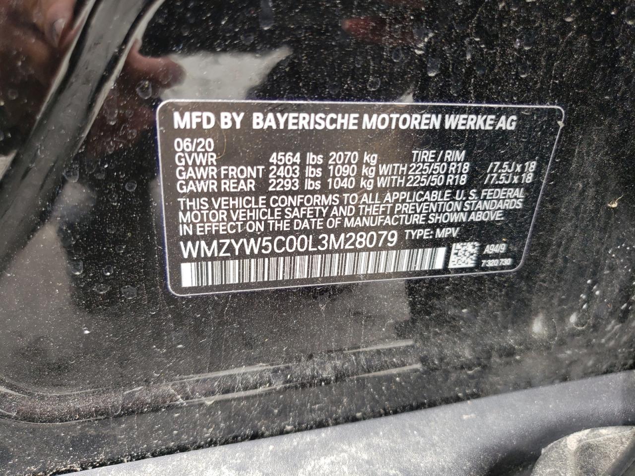 WMZYW5C00L3M28079 2020 Mini Cooper Countryman All4