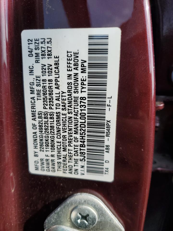 5J8TB4H52DL001378 2013 Acura Rdx Technology