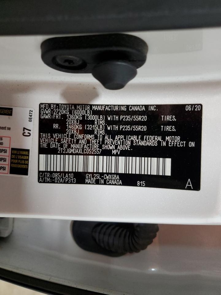 2T2JGMDAXLC052557 2020 Lexus Rx 450H