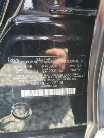 2017 HYUNDAI ELANTRA SE - 5NPD74LF7HH060151