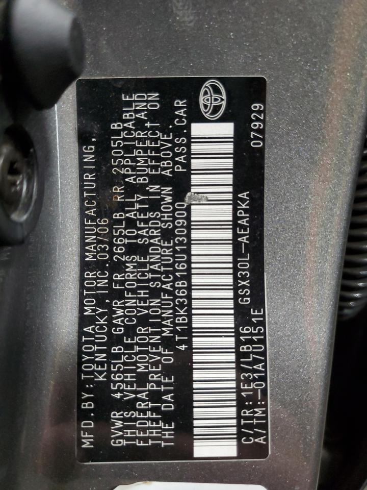 4T1BK36B16U130900 2006 Toyota Avalon Xl