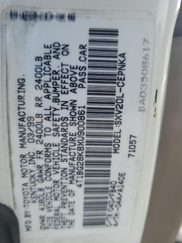 4T1BG28K8XU900861 1999 Toyota Camry Ce