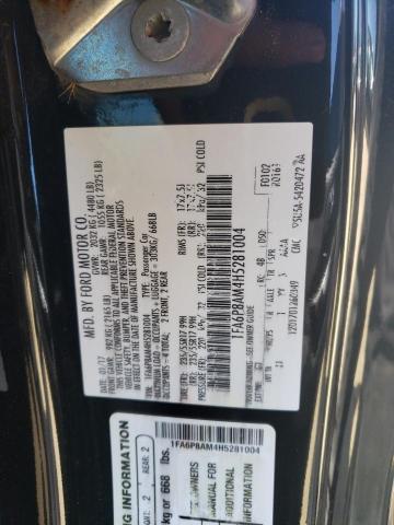 2017 Ford Mustang VIN: 1FA6P8AM4H5281004 Lot: 60041824