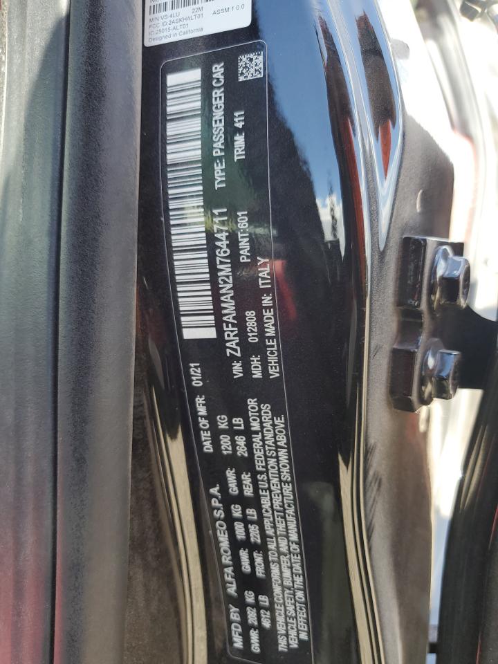 ZARFAMAN2M7644711 2021 Alfa Romeo Giulia Sport