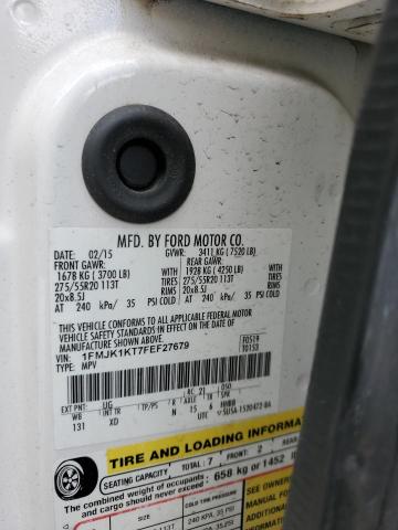 2015 Ford Expedition El Limited VIN: 1FMJK1KT7FEF27679 Lot: 60445854