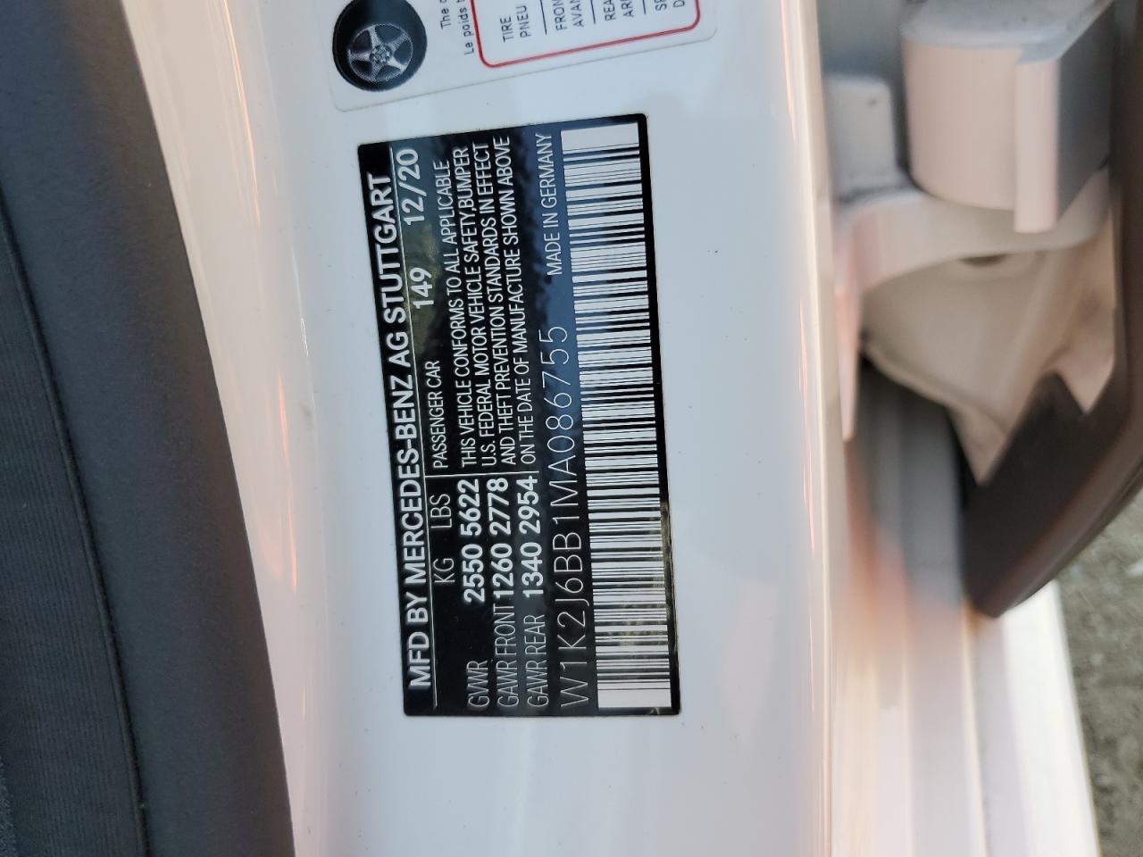 W1K2J6BB1MA086755 2021 Mercedes-Benz Cls Amg 53 4Matic