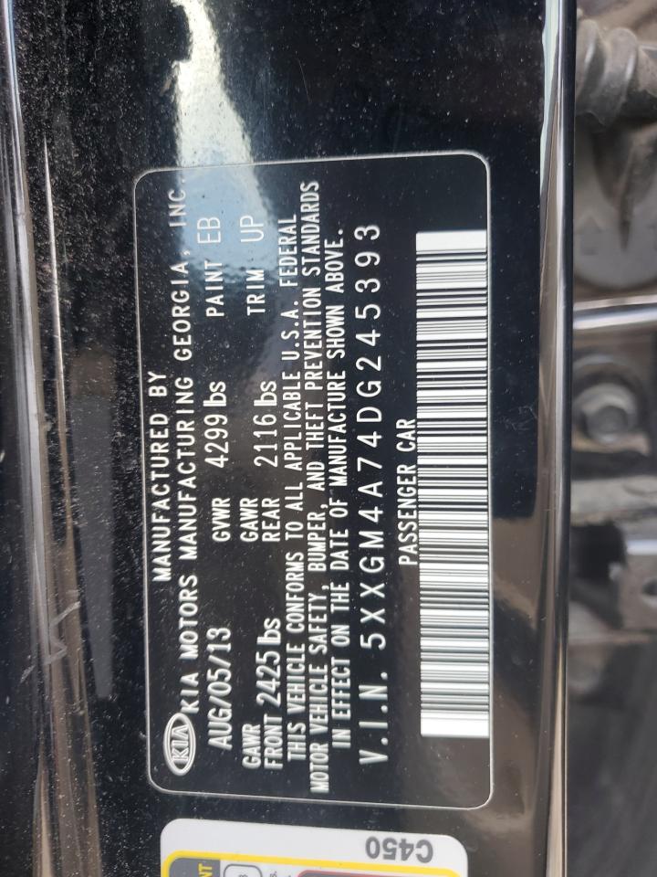 5XXGM4A74DG245393 2013 Kia Optima Lx