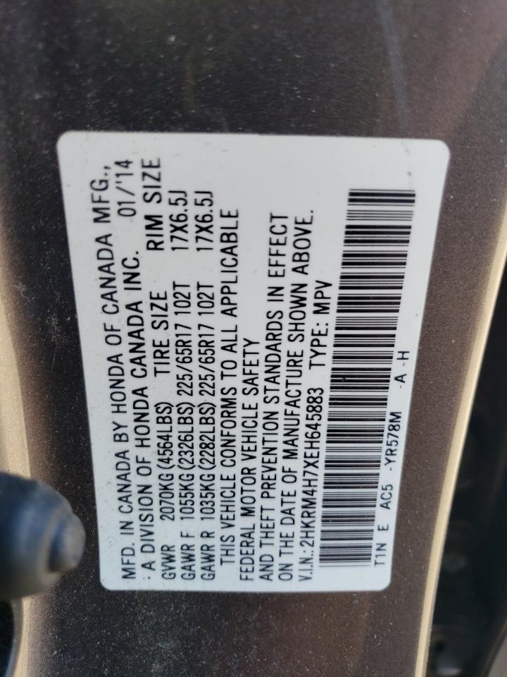 2HKRM4H7XEH645883 2014 Honda Cr-V Exl