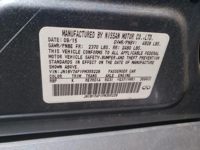 2015 Infiniti Q50 Base VIN: JN1BV7AP1FM355228 Lot: 60956564