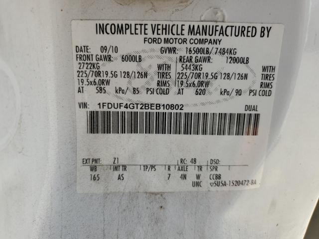 2011 Ford F450 Super Duty VIN: 1FDUF4GT2BEB10802 Lot: 58447364