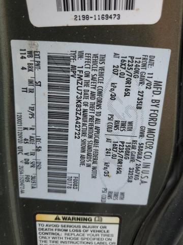 2003 Ford Explorer Xlt VIN: 1FMZU73K83ZA42722 Lot: 57073064