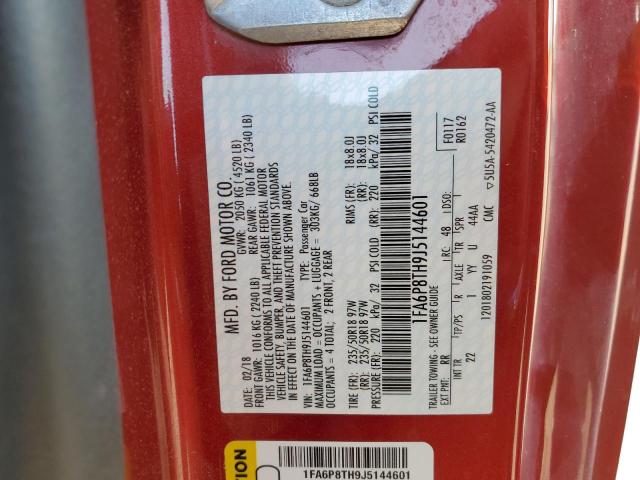 2018 Ford Mustang VIN: 1FA6P8TH9J5144601 Lot: 59111014