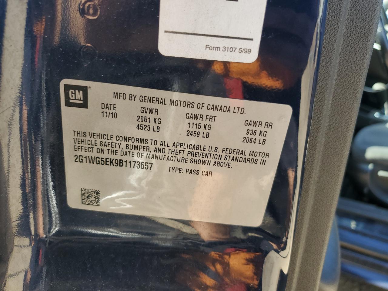 2G1WG5EK9B1173657 2011 Chevrolet Impala Lt