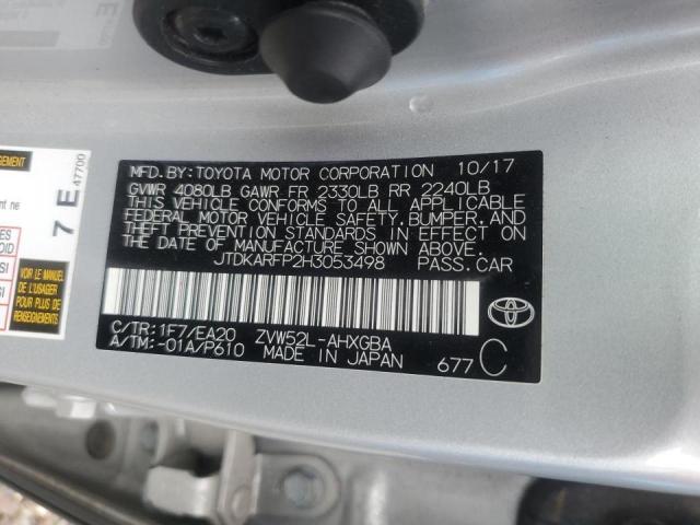 2017 Toyota Prius Prime VIN: JTDKARFP2H3053498 Lot: 58693744