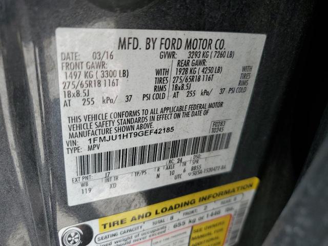 2016 Ford Expedition Xlt VIN: 1FMJU1HT9GEF42185 Lot: 60117164