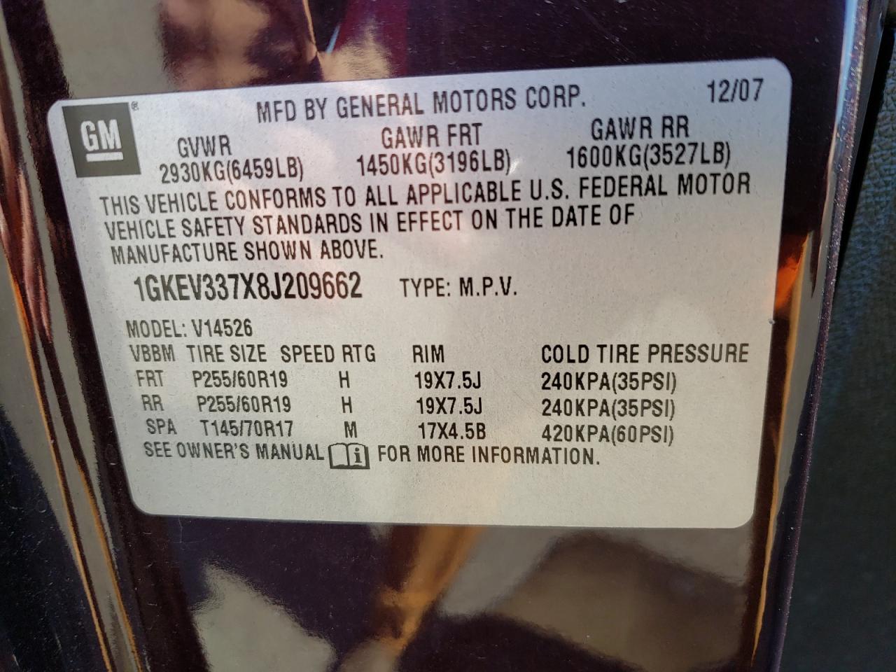 1GKEV337X8J209662 2008 GMC Acadia Slt-2