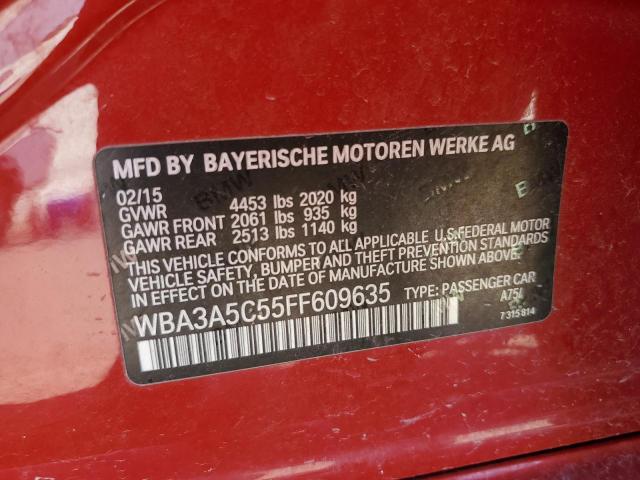 2015 BMW 328 I VIN: WBA3A5C55FF609635 Lot: 58684104