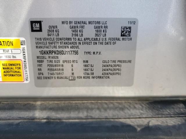 2013 GMC Acadia Sle VIN: 1GKKRPKD8DJ117756 Lot: 58921144