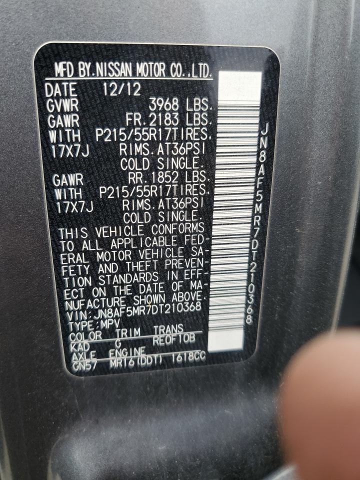 JN8AF5MR7DT210368 2013 Nissan Juke S