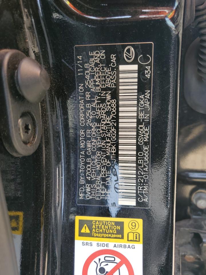 JTHBK1GG2F2170688 2015 Lexus Es 350