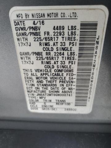 2016 NISSAN ROGUE S - JN8AT2MT8GW000741