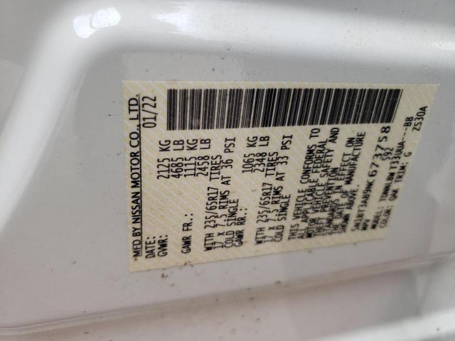 2022 Nissan Rogue S VIN: 5N1BT3AB9NC673758 Lot: 58416114