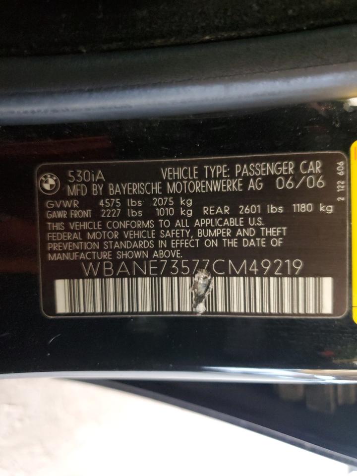 WBANE73577CM49219 2007 BMW 530 I