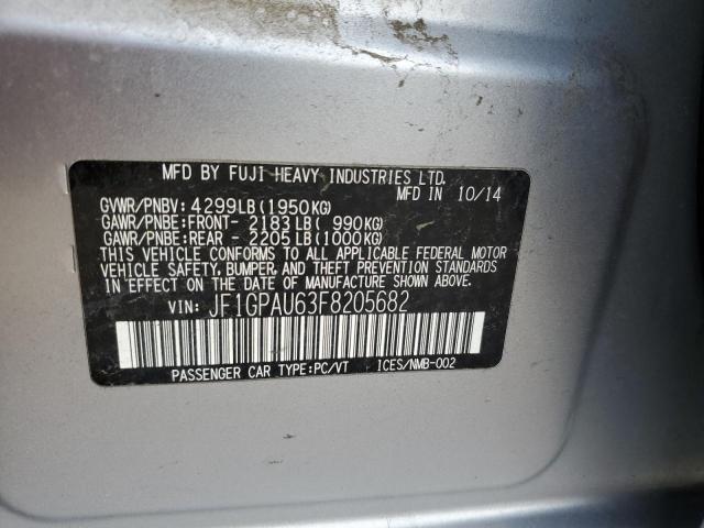 2015 Subaru Impreza Sport VIN: JF1GPAU63F8205682 Lot: 58976724