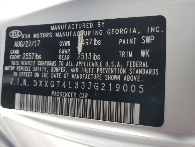 2018 Kia Optima Lx VIN: 5XXGT4L33JG219005 Lot: 59936814