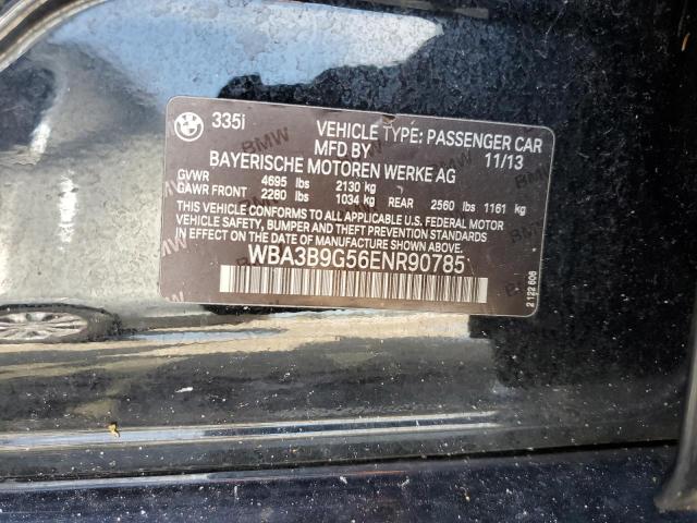 2014 BMW 335 Xi VIN: WBA3B9G56ENR90785 Lot: 60497004