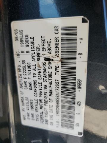 2006 Honda Accord Ex VIN: 1HGCM56826A172627 Lot: 56283574