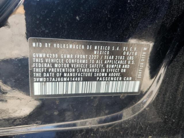2016 Volkswagen Jetta Sport VIN: 3VWD17AJ6GM414483 Lot: 56940294