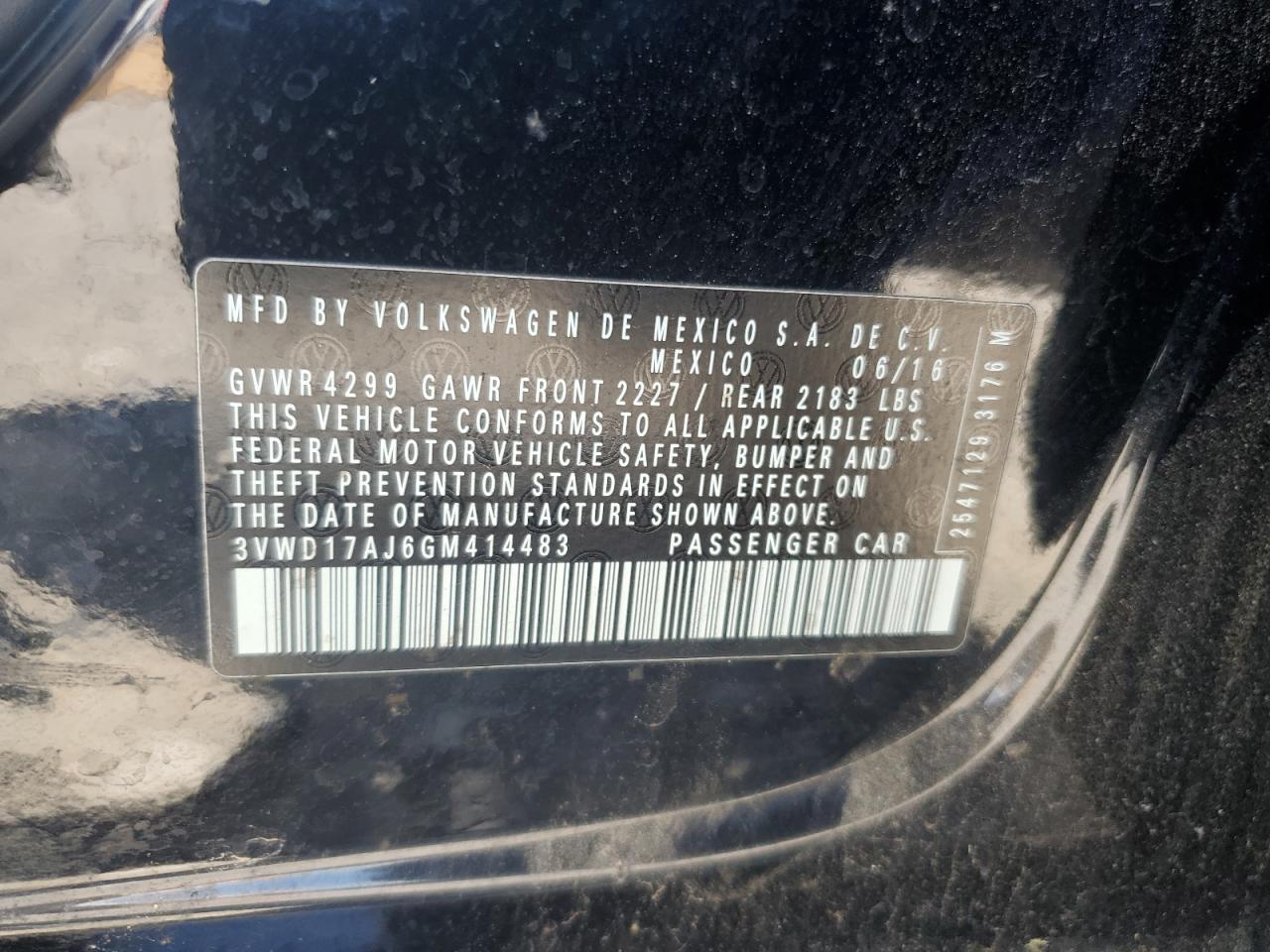 3VWD17AJ6GM414483 2016 Volkswagen Jetta Sport