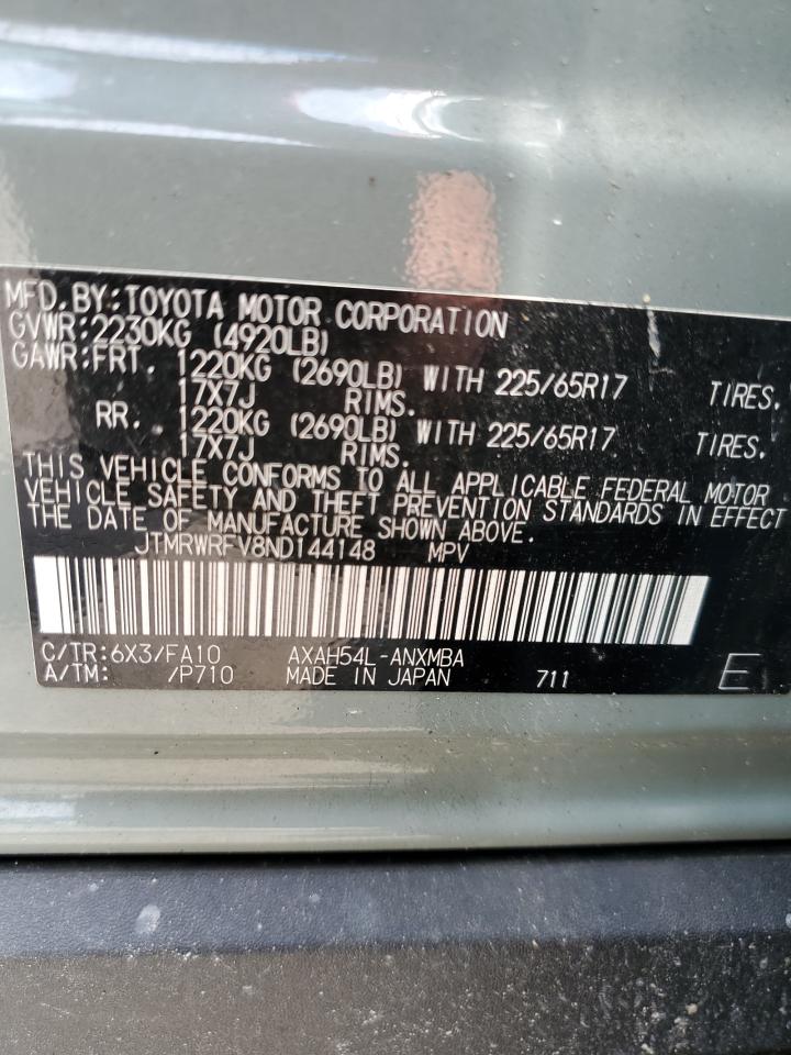 JTMRWRFV8ND144148 2022 Toyota Rav4 Xle